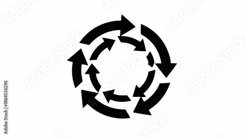 Circular Arrows - A Symbol of Continuous Movement and Recycling.