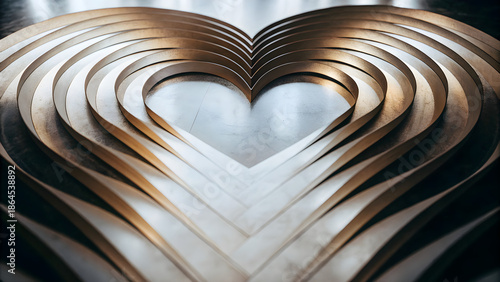 Infinite heart sculpture