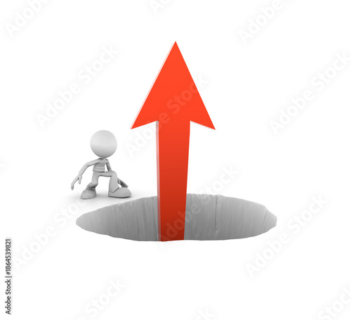 Figure stands next to a hol...