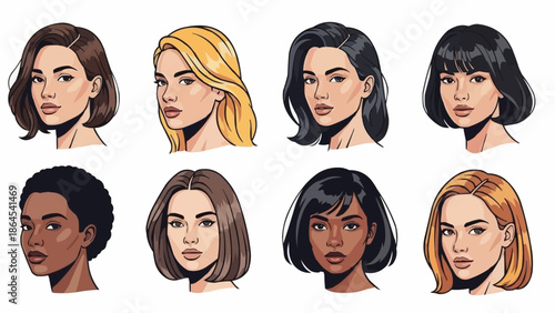 Diverse Women Portraits - A Collection of Unique Faces.