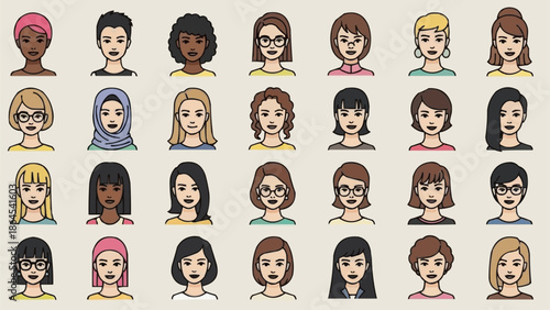 Diverse Collection of Womens Portraits - A Celebration of Femininity.