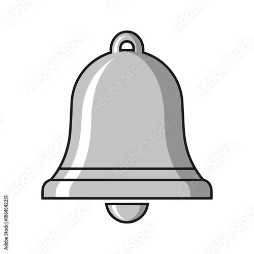 Gray Bell Icon Vector Illustration
