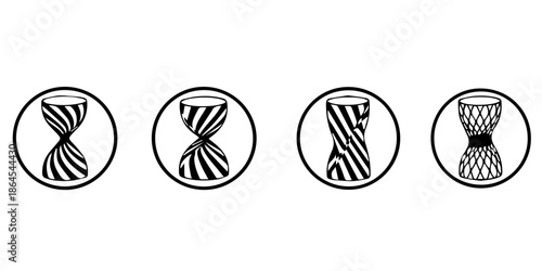 Different stages of chromosome during cell division isolated on transparent background, Vector