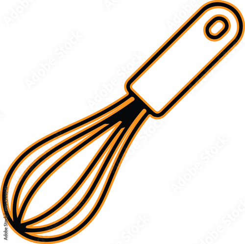 Whisk kitchen utensil vector illustration icon