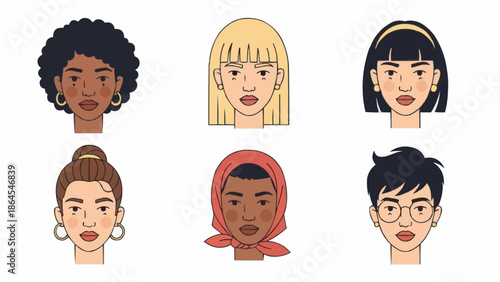 Diverse Women - A Collection of Portraits Showcasing Beauty and Individuality.