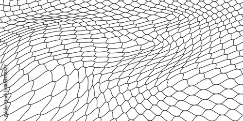Curved net pattern. Seamless design for sportswear or equipment like soccer goals, volleyball nets, basketball hoops, hockey nets, and athletic gea