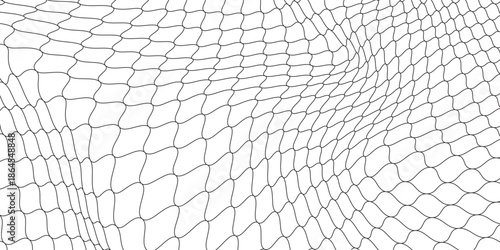 Curved net pattern. Seamless design for sportswear or equipment like soccer goals, volleyball nets, basketball hoops, hockey nets, and athletic gea