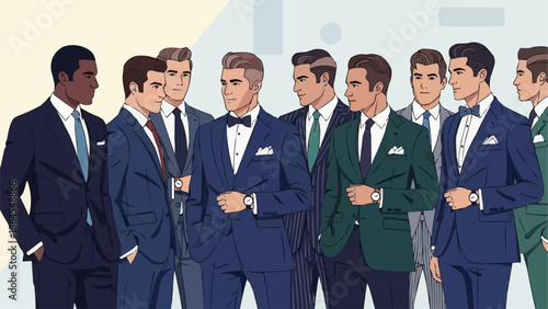 Group of Men in Suits at a Formal Event.