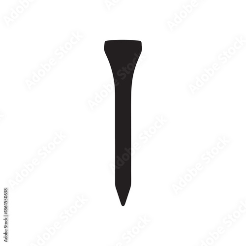 Golf tee for teeing off in vector on white back ground