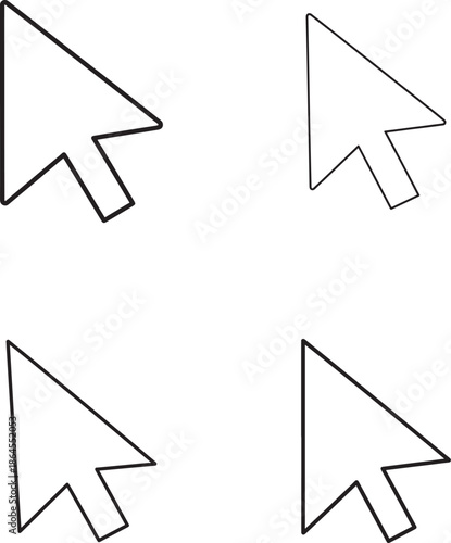 Four computer mouse cursors in different orientations