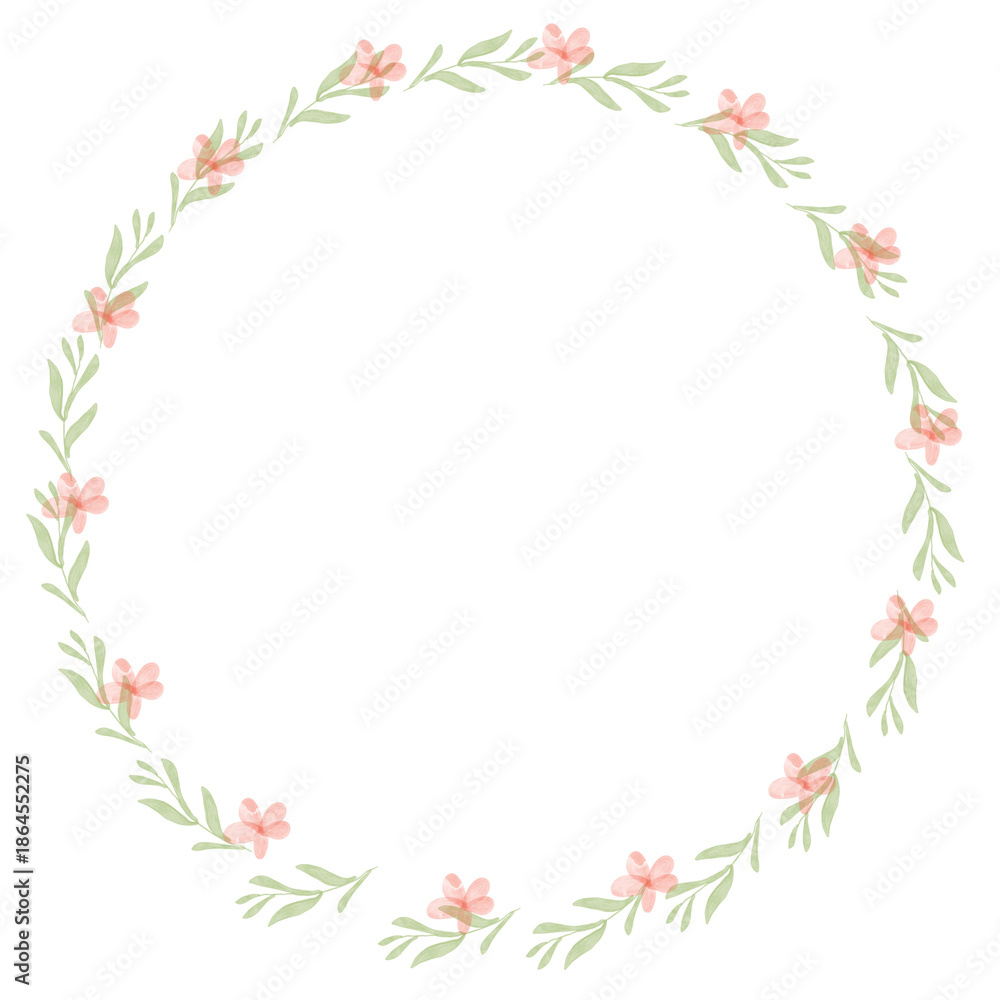 Obraz premium Design foral wreath invitation card illustration 