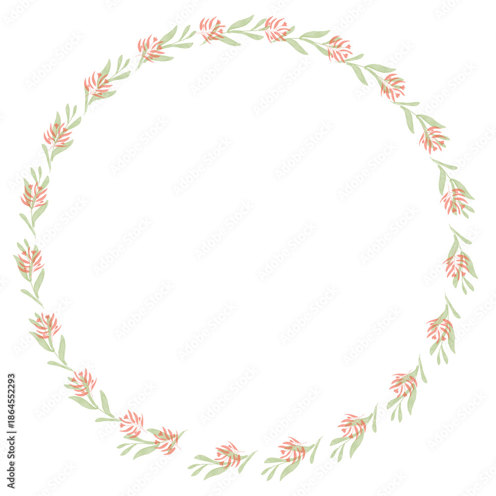 Obraz premium Design foral wreath invitation card illustration 