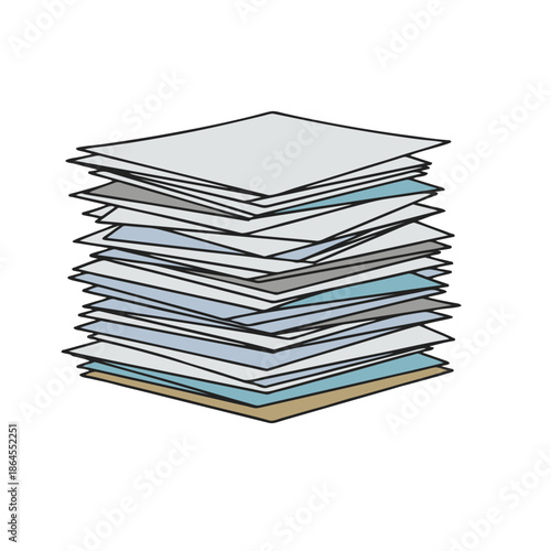 Stack of papers and documents for business and bureaucracy concept