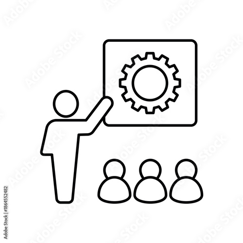 Icon a Business Pitch Presentation, isolated against a clean background.