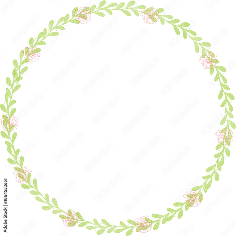 Fototapeta premium Design foral wreath invitation card illustration 