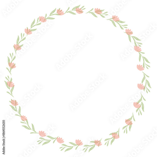 Design foral wreath invitation card illustration 
