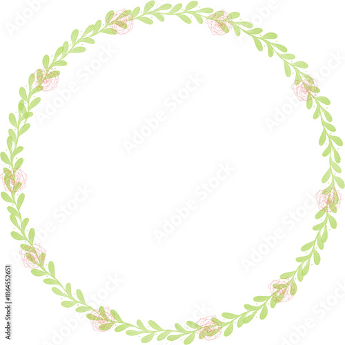 Design foral wreath invitation card illustration 
