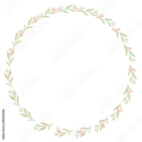 Design foral wreath invitation card illustration 