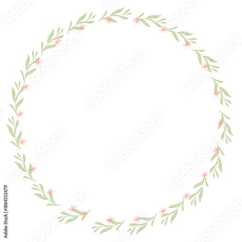 Design foral wreath invitation card illustration 