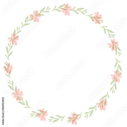 Design foral wreath invitation card illustration 