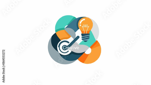 Creative Idea Generation and Time Management Illustration.