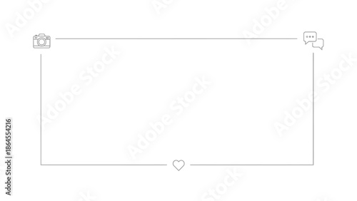 white frame for any text with paper clip