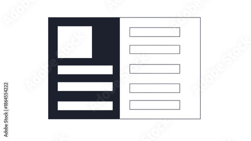 vector illustration of an open door with blank sign