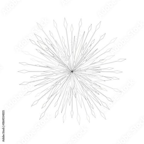 Stunning geometric explosion of sharp lines and diamond shapes