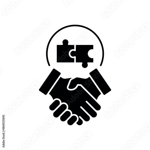 Icon a Business Collaboration Handshake, isolated against a clean background.