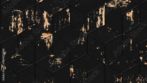 painted wood parquet cube abstract gold background abstract background with stars abstract background with gold stars