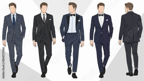 Diverse Mens Formal Wear - Suits and Tuxedos Collection.