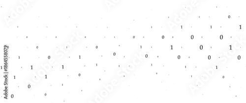 Binary Computer Code Background. Gradient 01 Numbers Pattern. Data and Technology Texture. Matrix Template for Cyber Design