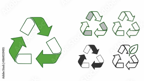 Recycling Symbols - A Visual Guide to Environmental Responsibility and Sustainability.