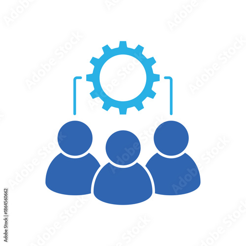 Icon a Professional Work Team, isolated against a clean background.