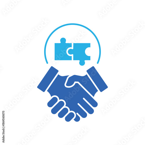 Icon a Business Collaboration Handshake, isolated against a clean background.