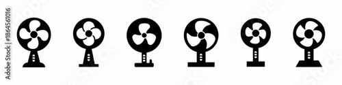 Fan icon vector collection. Set of fan icon vector template designs. Stock vector.