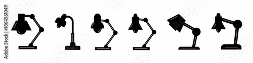 Study lamp icon vector collection. Set of study lamp icon vector template designs. Stock vector.