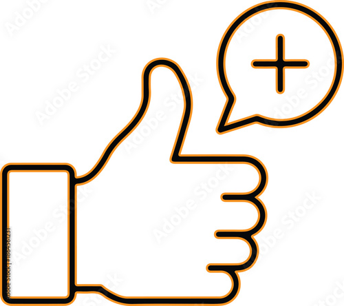 Wallpaper Mural Thumbs up icon with speech bubble vector illustration Torontodigital.ca