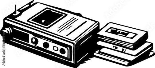 Cassette Tape Player Illustration