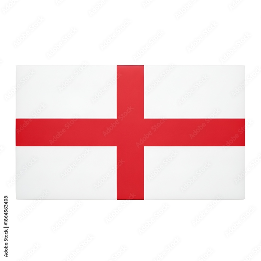 Obraz premium England Flag Isolated, St George Cross Symbol