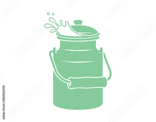 Milk jug, milk, dairy, beverage, food and meal, graphic design. Drinking, nourishment, eat, eating, vector design and illustration.