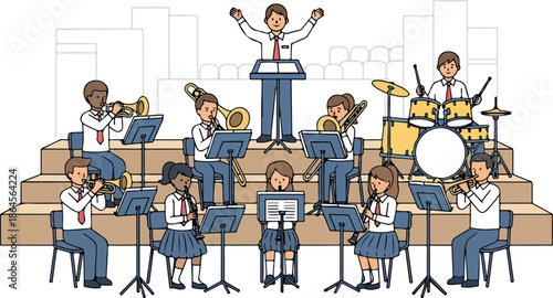 School Orchestra Performance Young Musicians in Concert