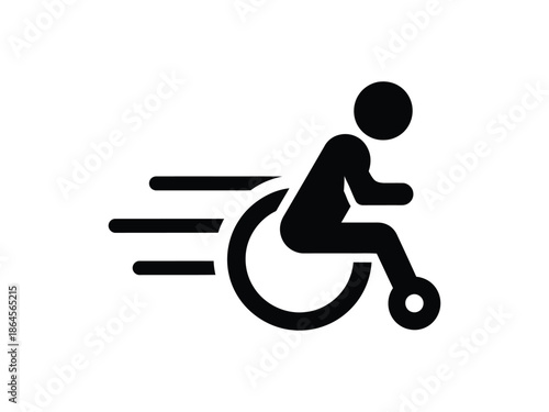 Fast Wheelchair Accessibility Icon – Mobility and Disability Transport Symbol