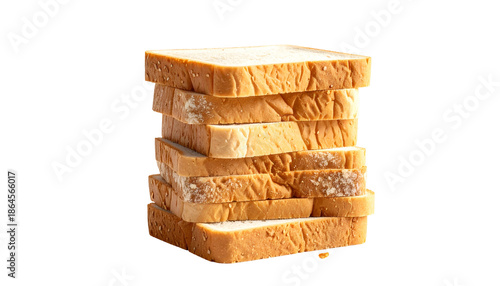 Stacked, sliced pieces of baked, golden-brown food. Presented on a solid black background. The edges and textures are visible