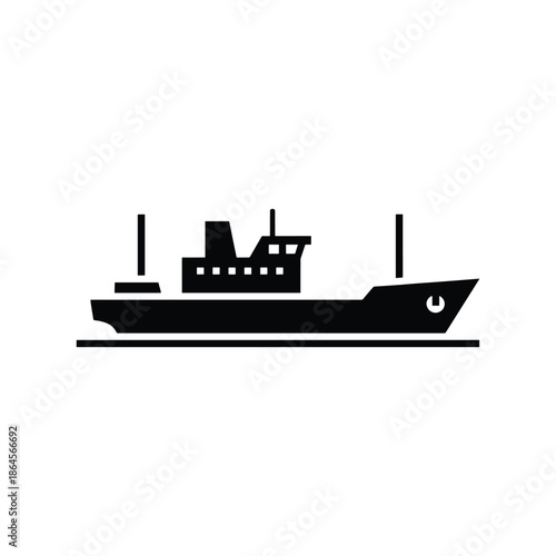 Ship silhouette maritime transport icon