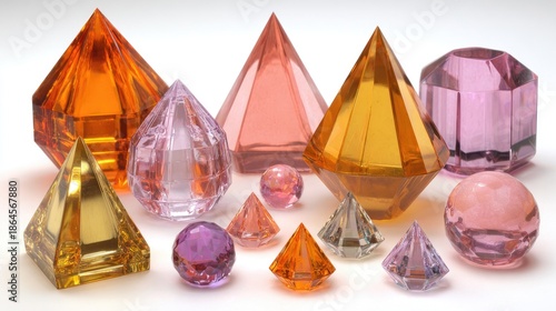 Colorful Facet Gems Display