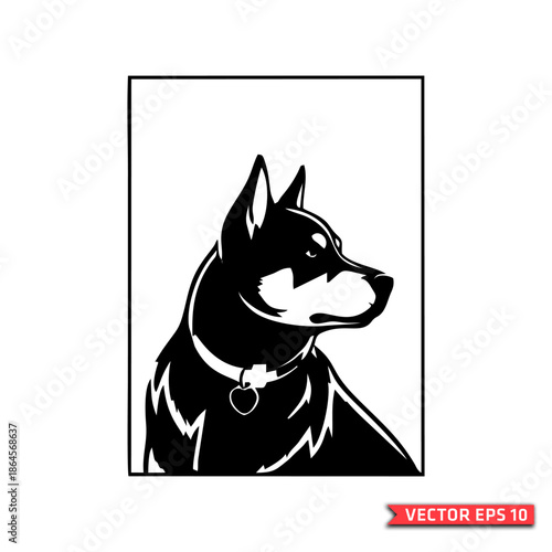 Dog Profile Silhouette - Vector Art for Logos, Branding, and Pet Designs
