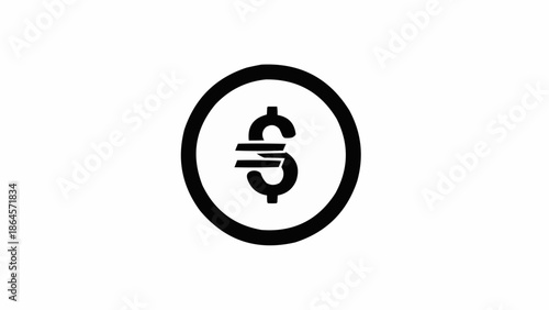 Dollar sign icon within a circle, representing finance and currency.