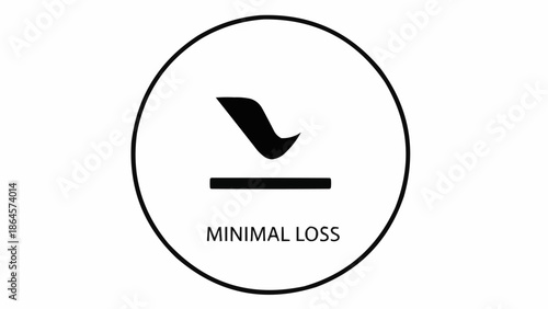 Minimal Loss Symbol - A Visual Representation of Reduction and Efficiency.
