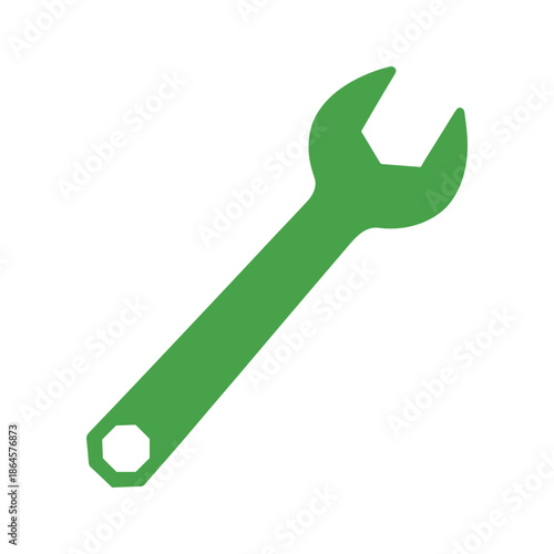Green Adjustable Wrench Icon
